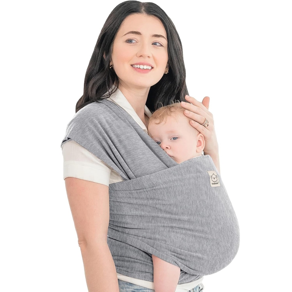 KeaBabies Baby Wrap Carrier - All in 1 Original Baby Carrier Newborn to Toddler Sling, Easy to Wear, Hands Free Bonding, Lightweight, Breathable Infant Wraps (Classic Gray)