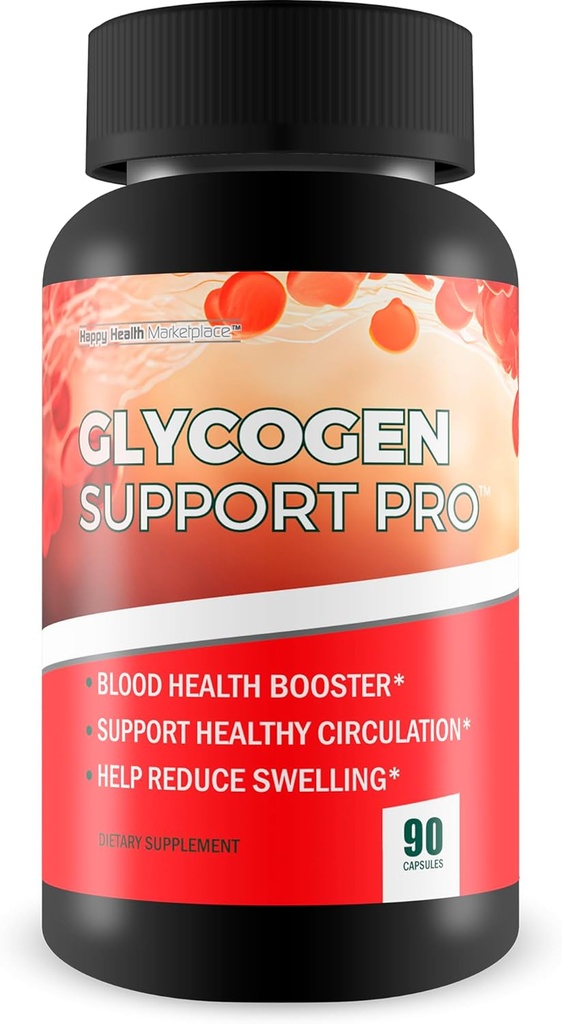 Glycogen Support Pro - O noso mellor Pancreas Soporte Antioxidante Saúde Sangue Suplementos de Circulación - Complementos de sangue W/Magnesium vitamina D Zinc Blood Balance Booster
