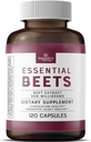 Essential Beets Dietary - Heart Health & Blood Pressure Support üçün Premium Beet Kök Ekstraktı, Atletiv Performans, 2-Month Supply, Vegan & Allergen-Free