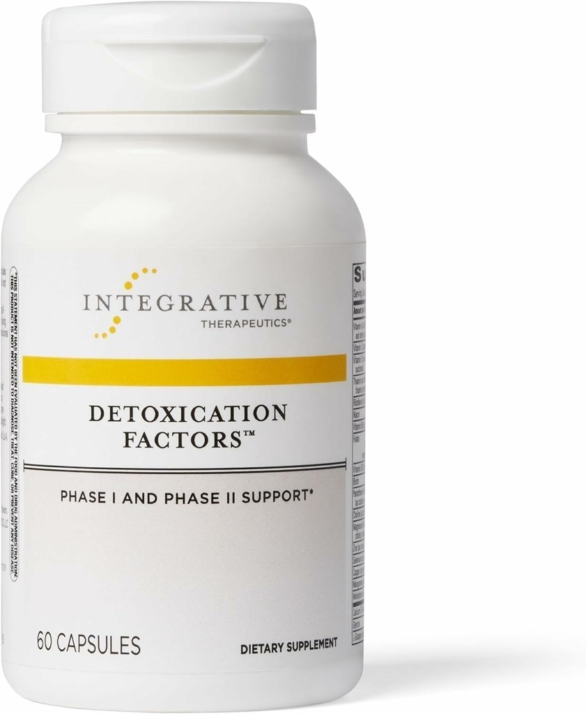 Integrative Therapeutics Detoxification Factors - Liver Supplement for Detoxification Pathway Support* - Includes Vitamins A & C - Dairy-Free - 60 Capsules (30 Servings)