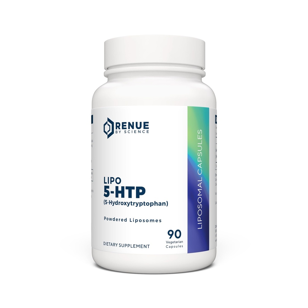 Renue By Science 5HTP | Liposomal 5 HTP Supplement | 90 5-HTP Capsules - 75mg 5-hydroxytryptophan per Serving | Amino Acid Supplement | Non-GMO | Made in the USA & Third-Party Tested
