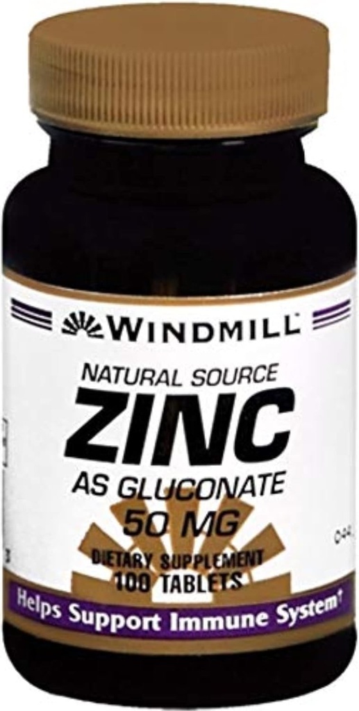 ZINC TAB GLUCONATE 50 MG WMIL 尺寸: 100