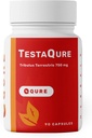 TestaQure Testosterone supplemento per gli uomini - Testosterone aumenta potenza maschile e massa muscolare - Stamina, Endurance, Energy & Mood Enhancer - 90 capsule Vegan & Soy-Free