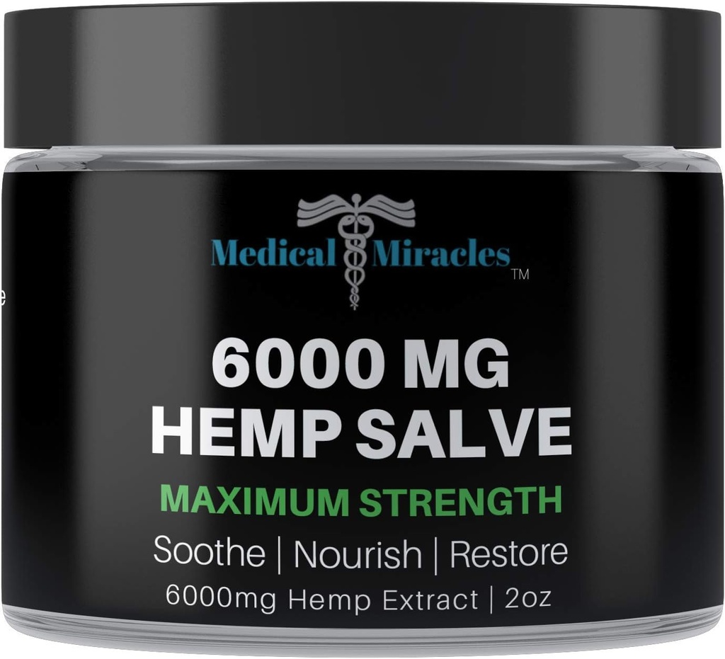 Medisinsk Mirakler 6000 MG Maksimal styrke healing salve bruk for HIPS, ledd, hals, tilbake. Laget med de fineste tilgjengelige ingredienser
