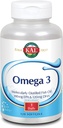 KAL Omega 3 | Omega-3 Sağlamlıq üçün balıq yağı, Birləşmiş və Brain Support / 180mg EPA, 120mg DHA (120 CT, 120 Serv)
