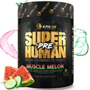 ALPHA LION Superhuman Pre Workout Powder, Beta Alanine, L-Taurine & Tri- Source Caffeine untuk Kafein Energi & Fokus, Nitric Oxide & Citrulline untuk Pompa (21 Servings, Muscle Melon)