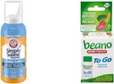 Arm & Hammer Simply Saline Nasal Spray 4.5oz & beano to Go Gas Relief Tablets 12 Count