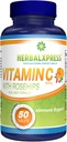 Herbalxpress Vitamina C 500mg con Rose HIPS, ácido ascórbico & citrus Bioflavonoids 50 Tablets (1 Tub) - O poderoso Duo: - Un enfoque complementario para impulsar o seu sistema inmunitario.