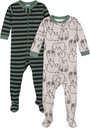 Gerber baby-boys 2-pack Snug Fit Footed Cotton Patholi