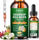 7- in-1 Soursop Bitters Liquid, Soursop Oil with Sea Moss & Turmeric & Vitamino for Immune & Digestive & Cell Sugar Sugar Free 124; Non-GMO Support 124; Vegan 2 Fl oz Ananas