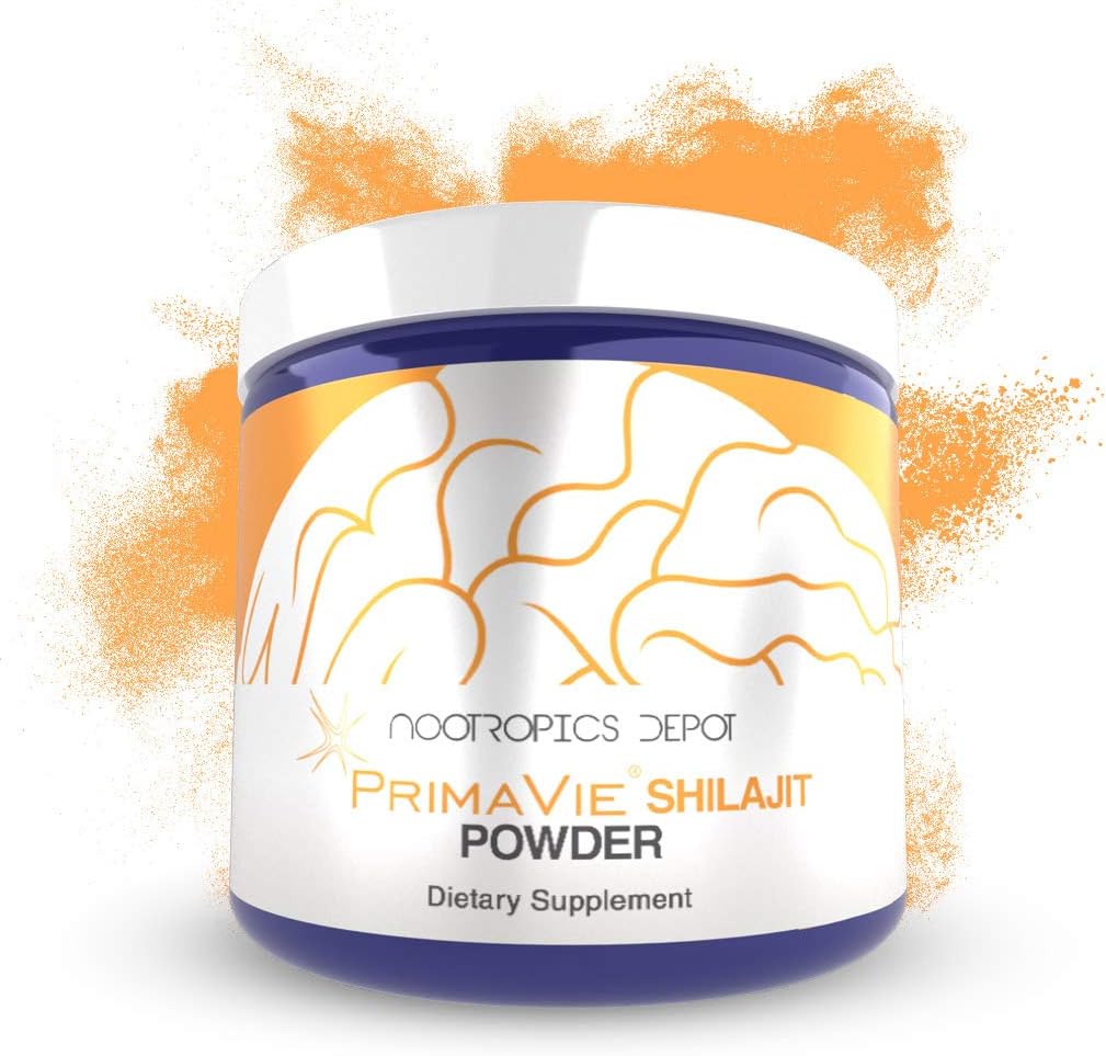 Nootropics Depot PrimaVie Shilajit Powder 60 Grams | Purified Extract | Ayurveda Supplement | Supports Mitochondrial Function + Boosts Endurance