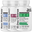 Youth & Tonic Complete Multi-Organ Detox Support – 15 Day Colon Cleanser & Gut Detox, Kidney Cleanse, Water Balance & Liver Health, 90 Pills for Women and Men