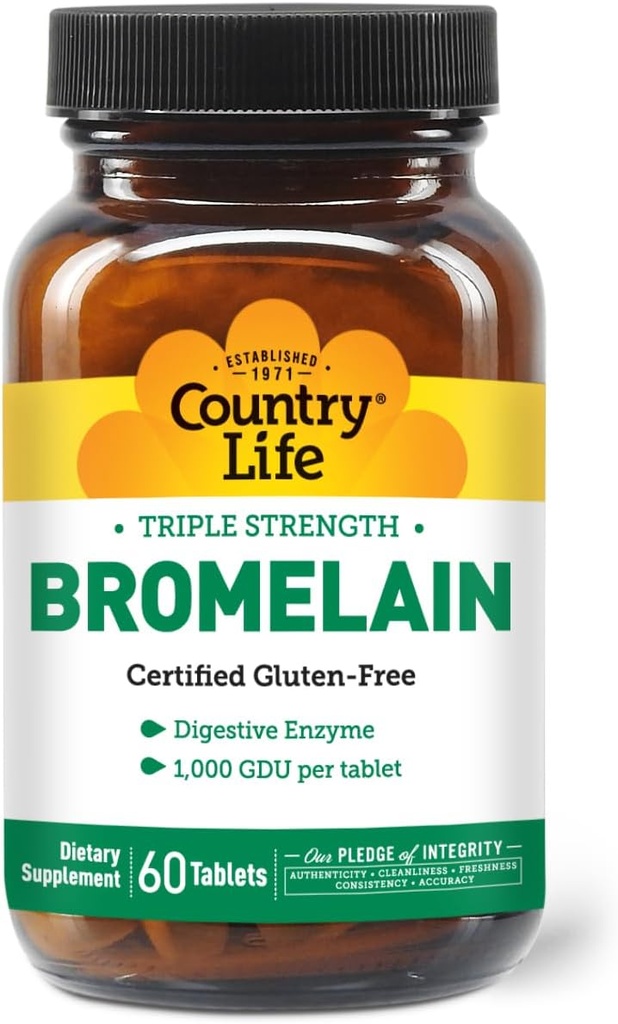 Country Life - Natural Bromelain, 500 mg, 60 tablets