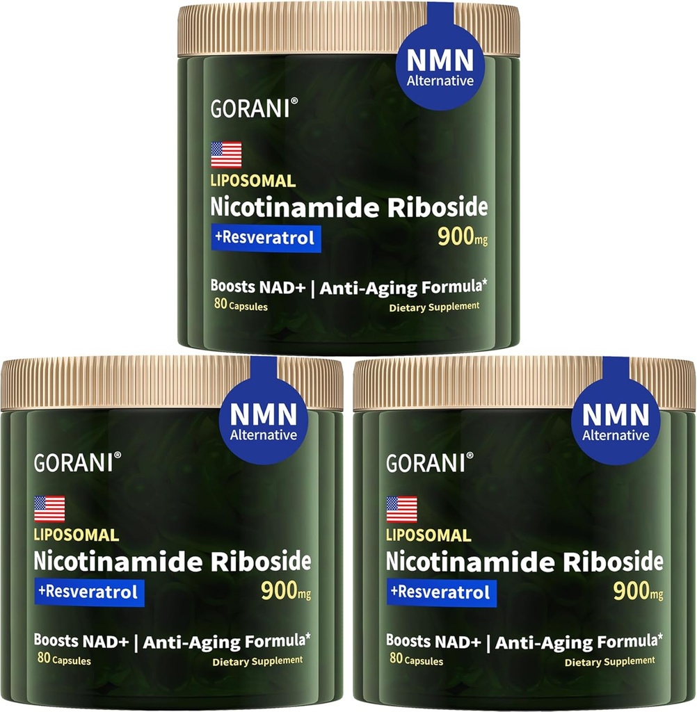 Gorani NAD+ Phụ 900MG, Nicotinide Riboside, Liposomal Resveratrol, Quecritin (3)