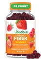 Lifeable Prebiotic Fiber Gummies for Adults | 5g | Great Tasting Fiber Supplement Gummies | Prebiotic Gummies for Digestive Health | High Fiber Gummies for Women, Men | 90 Gummies