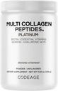 Codeage Multi kolagen pro ženy a muže Biotin 10000mcg Keratin, protein prášek vitamin C B6 D3, Hyaluronic acid, Niacin - Hydrolyzovaný kolagen kávový krém 5 Typy - Neochucené - Non- GMO - 11.5oz