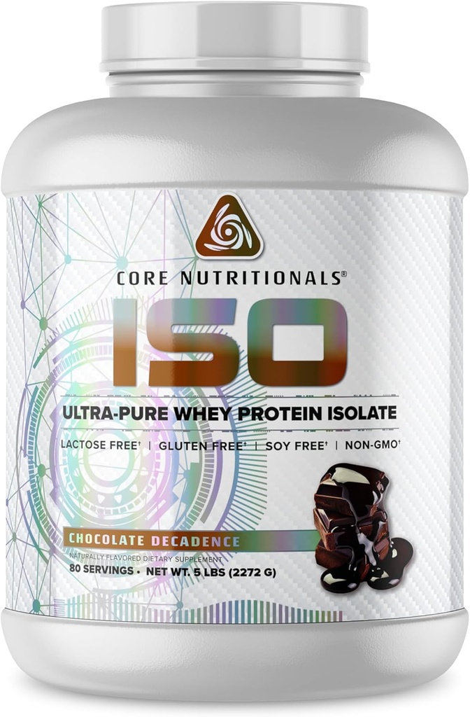 핵심 영양 ISO, 100 % 마이크로 필터링, 제로 인공 필러, 25g Whey Protein Isolate, 80 서빙 (Chocolate Decadence)