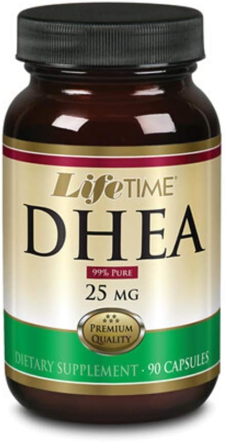 LIFETIME DHEA, Capsule (BTLE-Glass) 25mg 124; 90ct