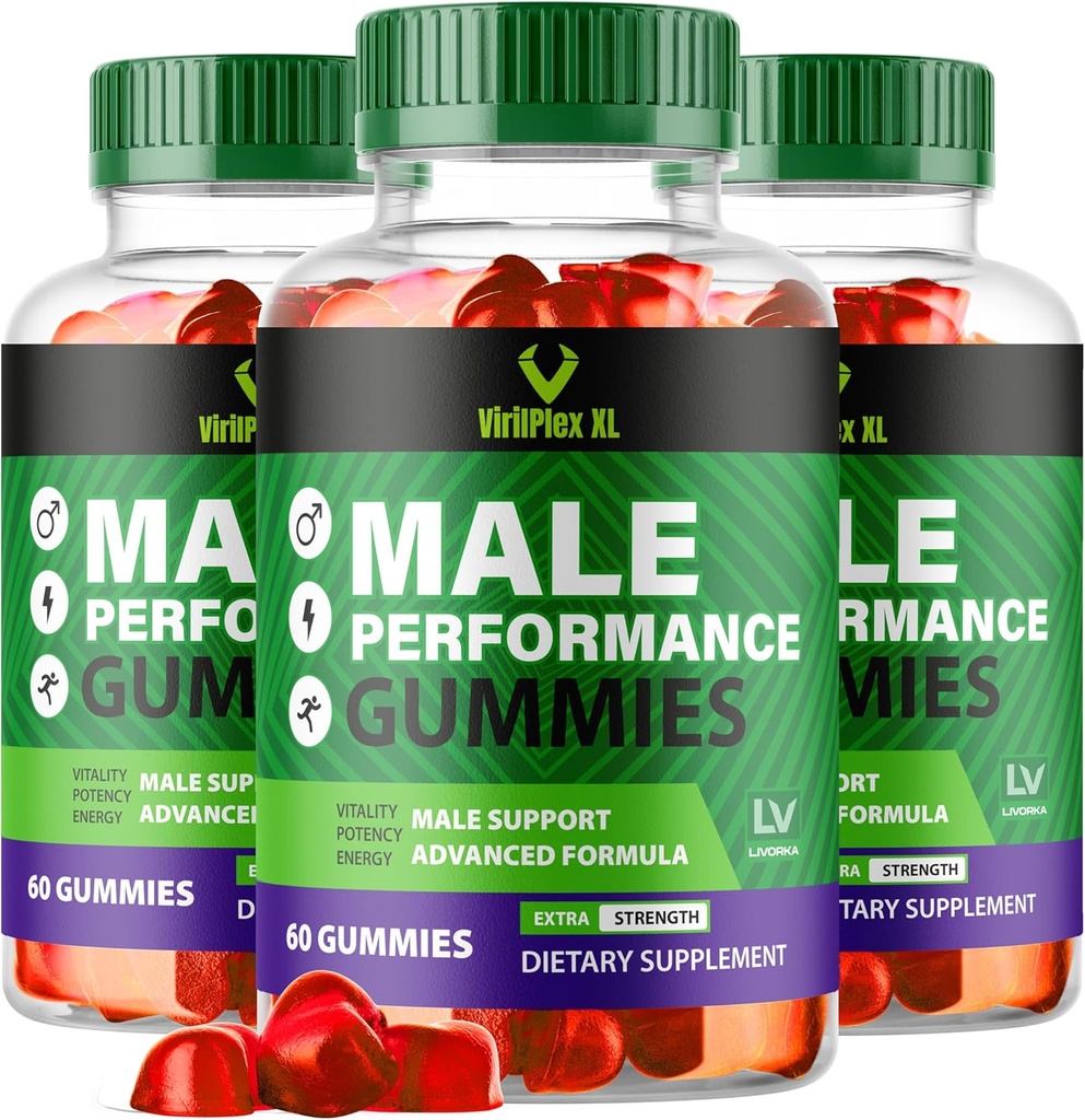 LIVORKA (3 Pack) VirilPlex XL Gummies, 180 חניכיים במשך 3 חודשים