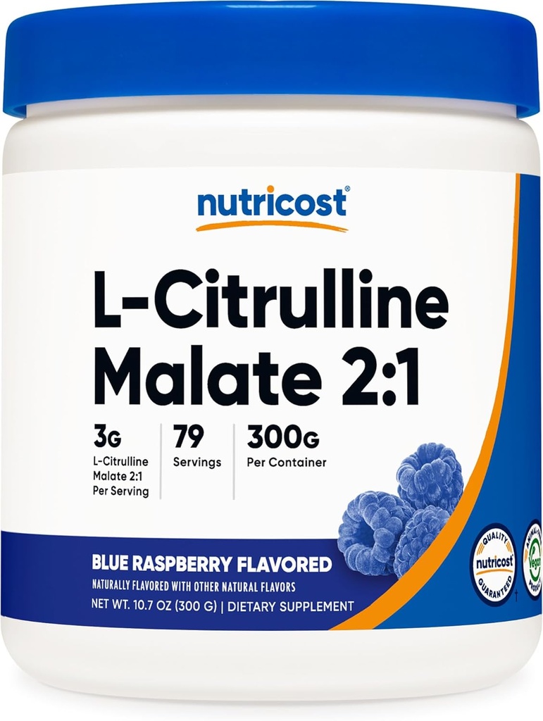Nutricost L-Citrulline Malate 2:1 (300 gramos) (Blue Raspberry)