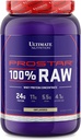 Ultimate Nutrition RAW Whey Protein Concentrate Powder with No Added Ingredients or Flavors – 24 Grams of Protein Per Serving with 5.5 Grams of BCAAs, 2.2 Pounds, Unflavored
