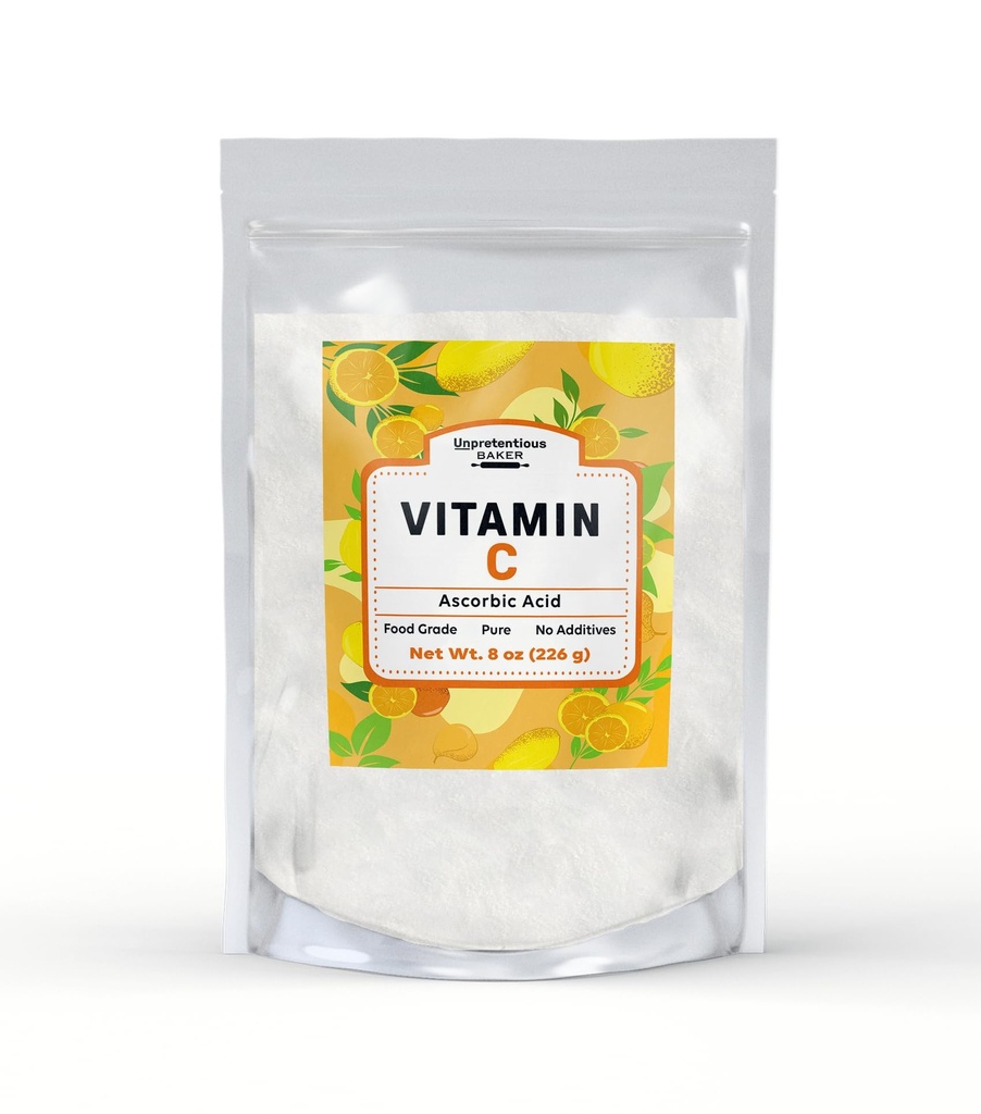 Unpretentious Vitamin C Powder Baker Ascorbic Acid, Resealable Bag (8 Ounce)