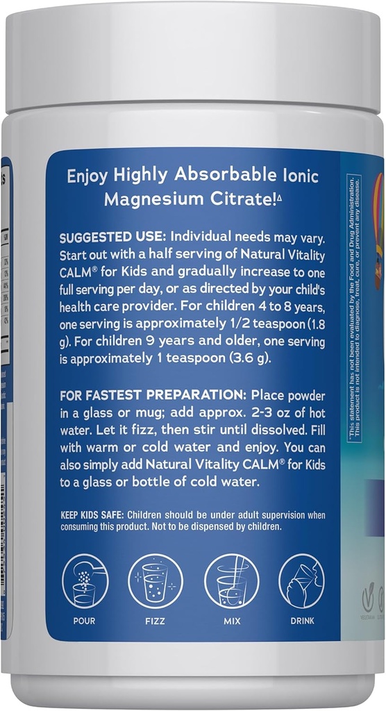 Vitality Calm Sleep, Magnesium Citrate, Sleep Aid Drink, GABA, Sleep Aid, Vegan, Gluten Free & Non-GMO, מעורב ברי פלמורד, 16 oz.