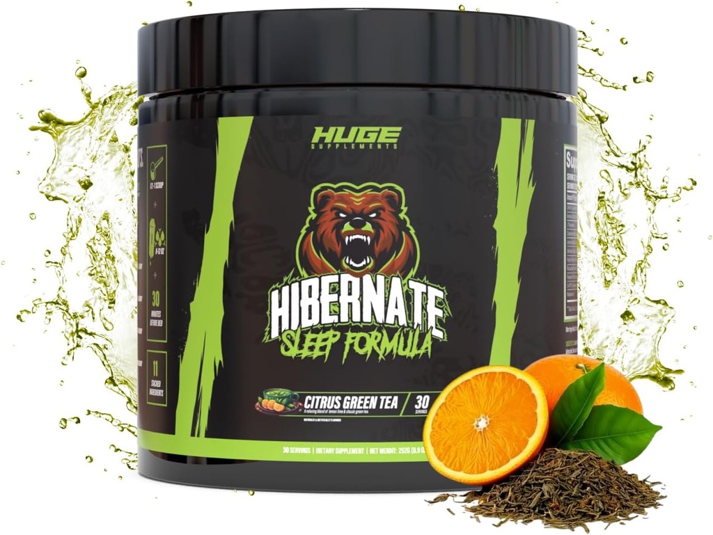 Hibernate Sleep Supplement, Komplet & optimalt doseret Sleep Recovery Formel, Slap af & Unwind, Inkluderer GABA, Valerian Root, Melatonin, 5-HTP & mere (30 Servere)