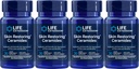 Life Extension Skin Restoring Ceramides, 30 Liquid Vegetarian Capsules (Pack of 4)