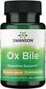 Swanson Ox Bile - cápsulas padrão de 90 mg 60 (1 embalagem)