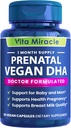 Pré-natal DHA Suplementos - Vegan 800mg DHA DPA planta baseada Omega 3 - Melhor para a mãe ideal e saúde do bebê - apoia bebê cérebro e desenvolvimento de olhos pré-natal para mulheres sem óleo de peixe