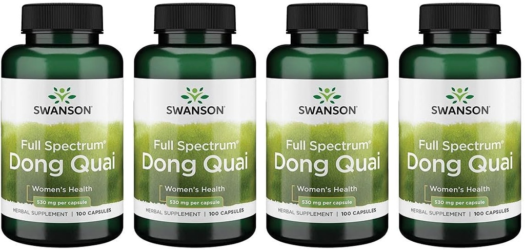 Swanson Dong Quai 530 Milligramme 100 Kapseln 4 Packung