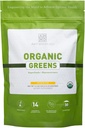 Amy Myers MD Organic Greens Powder - soporta enerxía e saúde Gut - USDA Organic Superfood Blend con Spirulina, Chlorella, Barley Grass - 270g (30 Servizos)