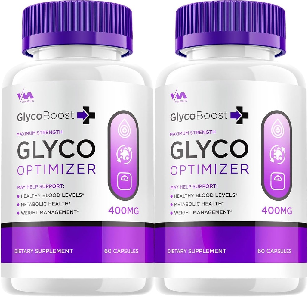 (2 пакет) Glyco Optimizer Здоровий вітамін Підтвердження добавки, Glyco Boost Capsule - Розширена формула GlycoBoost, GlycoOptimizer Максимальна міцність Відгуки, 120 капсули