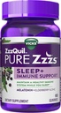 ZzzQuil Pure Zzzs Sleep + Imunitní podpora Melatonin Sleep Aid Gummies with Elderberry, Zinek, Heřmánek, Levandule, & Valerian Root, 1mg per Gummy, 60 ct