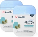Kradle Dental Chews koirille - Ashwagandha Pyridoksiini HCL Powder - Nighttime Dental Rutiini - Tukee Rentoutumista ja suun hygieniaa - 150 Chews