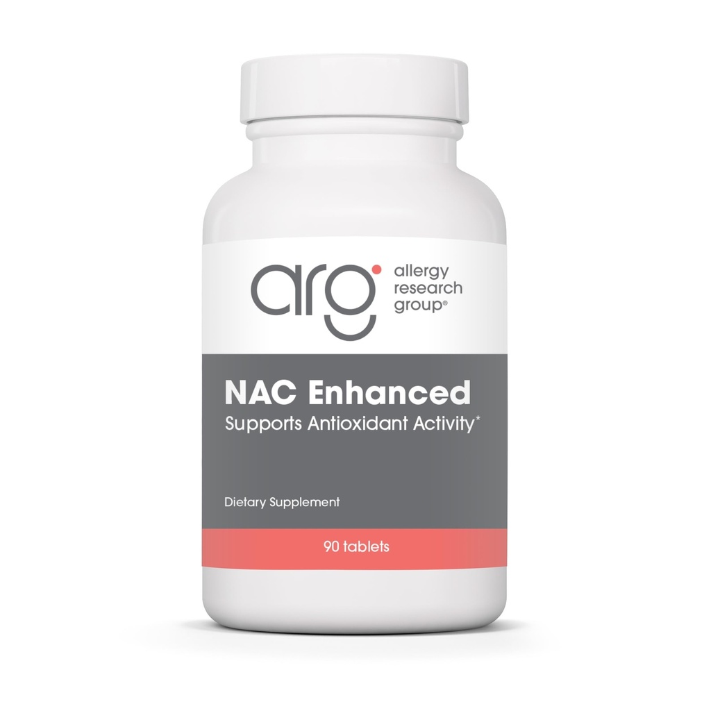 Allergy Research Group ARG NAC 500 mg - 1000 mg N-Acetyl L-Cysteine - Supports Immune System & Overall Health - Free Form Amino Acid - Hypoallergenic - 90 Servings - 90 Tablets