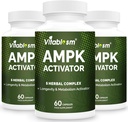 AMPK Activator Supplement, 5 in 1 Jiaogulan Gynostemma AMPK Metabolic Activator 180 Vegetarian kapsułki (180 Count (Pack of 3))
