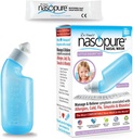Nasopure Nasal Wash, Little Squirt Kit, “The Nicer Neti Pot” Sinus Wash Kit, Confortevole Nasal Rinse 4 Oz Bottiglia & 20 Salt Packets (3.75 Gr Ciascun), Congestione nasale, Freddo, Allergia, Irrigazione nasale