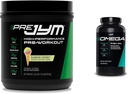 JYM dodatek Věda Pre Jym Rainbow Sherbet 30 Servings & Omega JYM Fish Oil 2800mg 120 Softgels