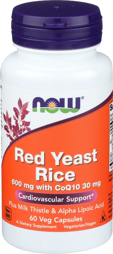 Now Foods Red Yeast Rice600 Wcoq10 60v, 60 CT