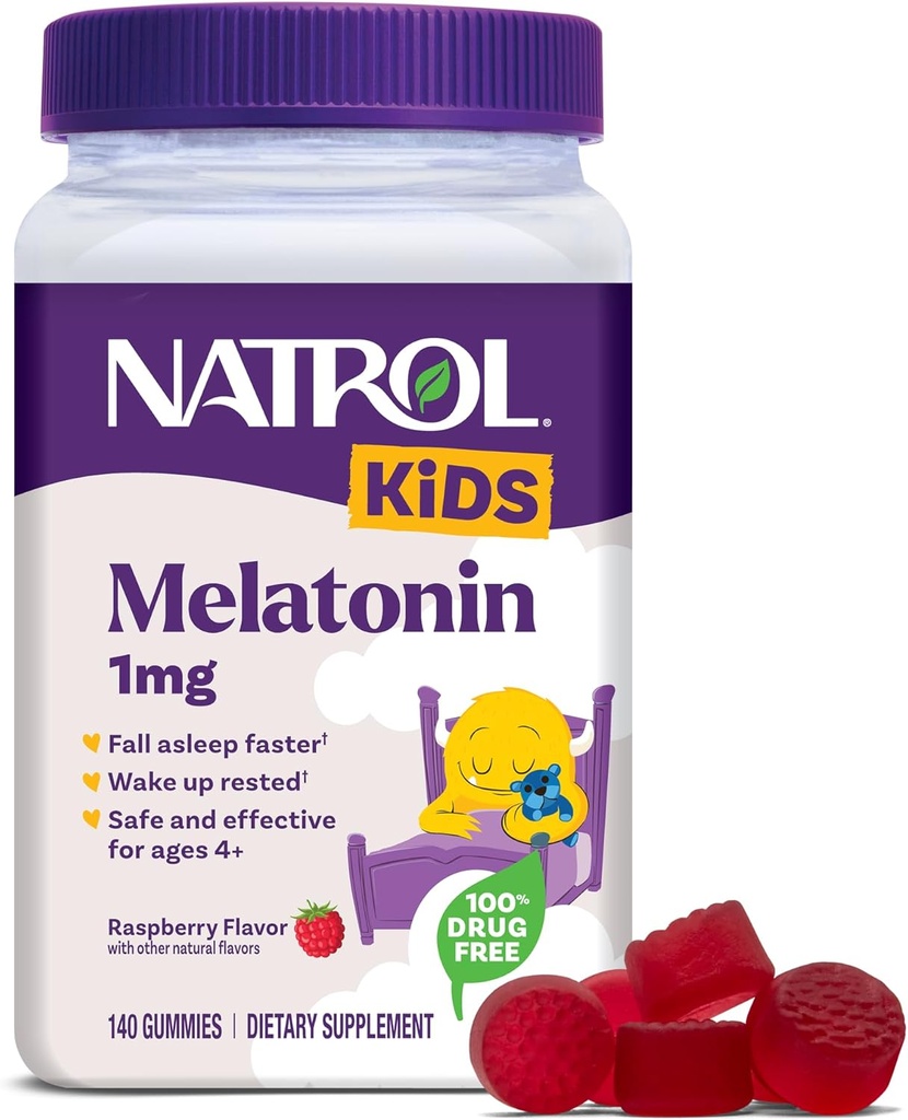 Natrol Kids 1mg Melatonin Gumies aveņu Flavor