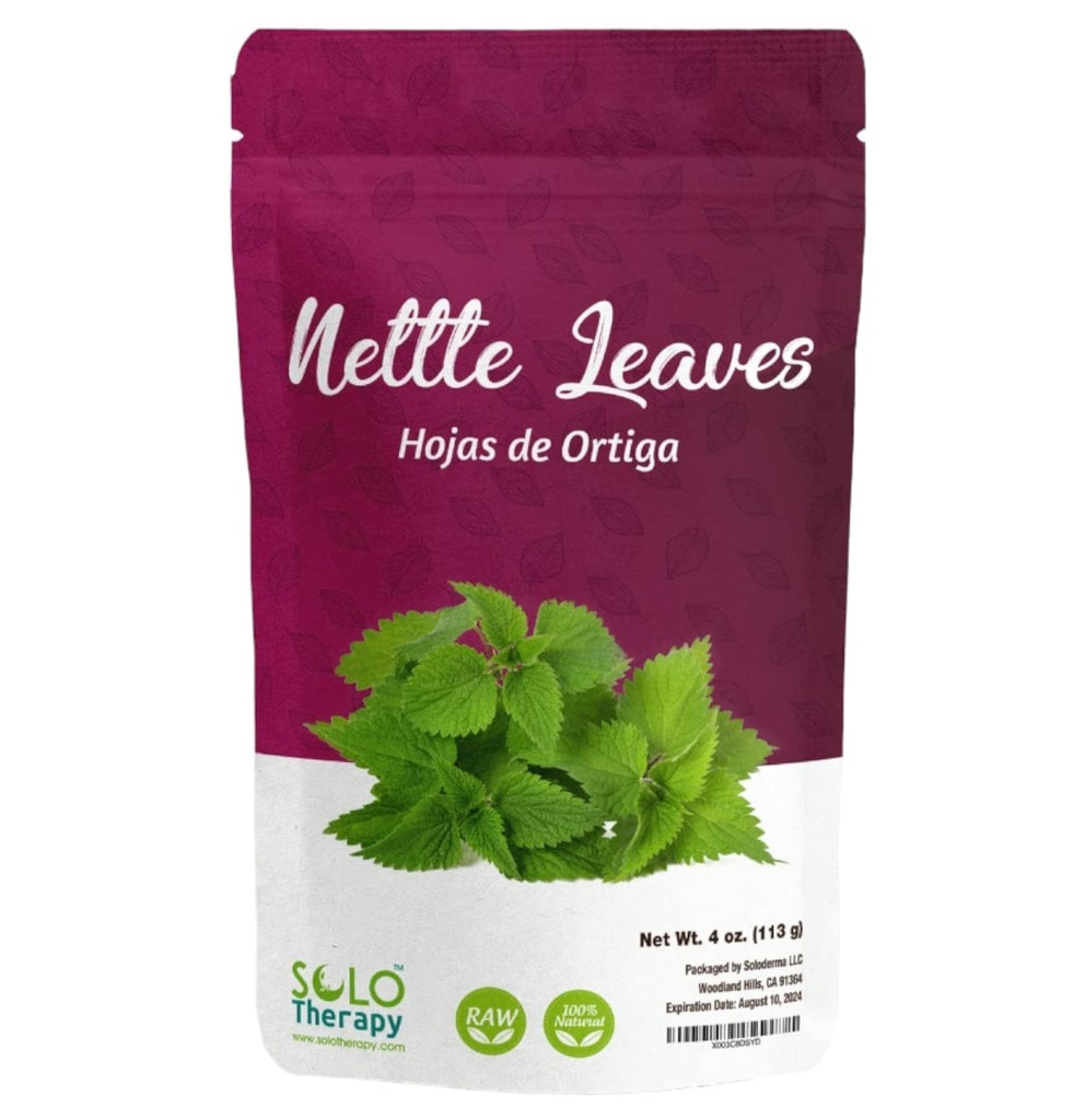 Nettle Dried Cut Leaves, 4 oz., Hojas De Ortiga, Nettle Leaf Tea, Resealable Bag, Product from Croatia, Packaged in the USA (Nettle Leaf 4 oz.)