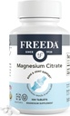 Freeda Magneesiumtsitraat 400 mg kaetud tabletid – kõrge imendumise täiendus lihas-, närvi- ja lõõgastustoetusele – Vegan, Gluteenivaba, Kosher – 100 loend