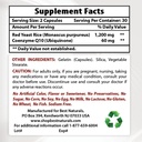 Rode Gist Rijst met COQ10 & Kurkuma Curcumine 1500mg/Serven met Bioperine