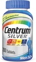 Centrum Silver Multivitamin cho nam giới 50 lần, multivitamin/Multiminal phụ trợ với vitamin D3, Bcins và Zcc, Gluten Free, Non-GMO Ingrients - 200 Count