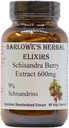 Barlowe's Herbal Elixirs Schisandra Berry | Экстракт | 9% Schisandrins | 600 мг на капсулу | 60 капсул Veggie | Не-ГМО | Стеклянная бутылка