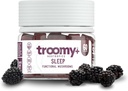Troomy Sleep Reishi + Melatonin Great Tasting Mushroom Gummies - Supports Restful Sleep & Decrease in Stress - Black Raspberry - Count 60