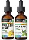 BIO KRATER Mullein Tincture 2 Fl. Oz. & Holy Basil Tincture 2 Fl. Oz.