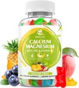 Kalcium Magnézium-cinkkiegészítés D3-vitaminnal, Sugar Free Calcium Gumies for Women, High Potency Magnézium Gumies for Bone & Muscle & Immune Health, Vegyes aromák - 60